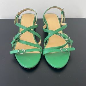 Balenciaga green sandals size EU 37 US 6.5